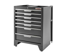 Werkzeugschrank aus Metall mit 7 Schubladen 68 x 46 x 91 cm - mattschwarz