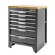 Werkzeugschrank aus Metall mit 7 Schubladen 68 x 46 x 91 cm - mattschwarz