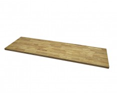 Hartholzplatte 204 x 61 x 3,8 cm für schwarze Premium line  - Holzplatte - Hartholz Arbeitsplatte