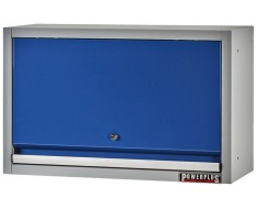 Hängeschrank Blau und Grau 72 x 28 x 40 cm mit Gasfeder Klappe