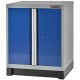 Werkzeugschrank mit 2 Türen Blau und Grau 72 x 57 x 90 cm