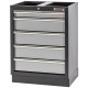 Werkzeugschrank aus Metall mit 5 Schubladen 68 x 46 x 91 cm