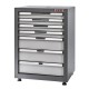 Werkbank Elite-Line 217 x 55,5 x 96 cm. mit 12 Schubladen und Hartholzplatte.