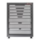 Werkbank Elite-Line 217 x 55,5 x 96 cm. mit 12 Schubladen und Hartholzplatte.